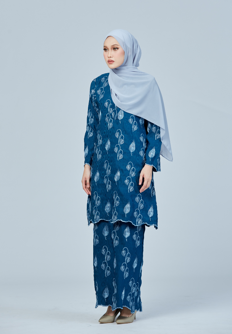 Kurung Rose | Teal Blue
