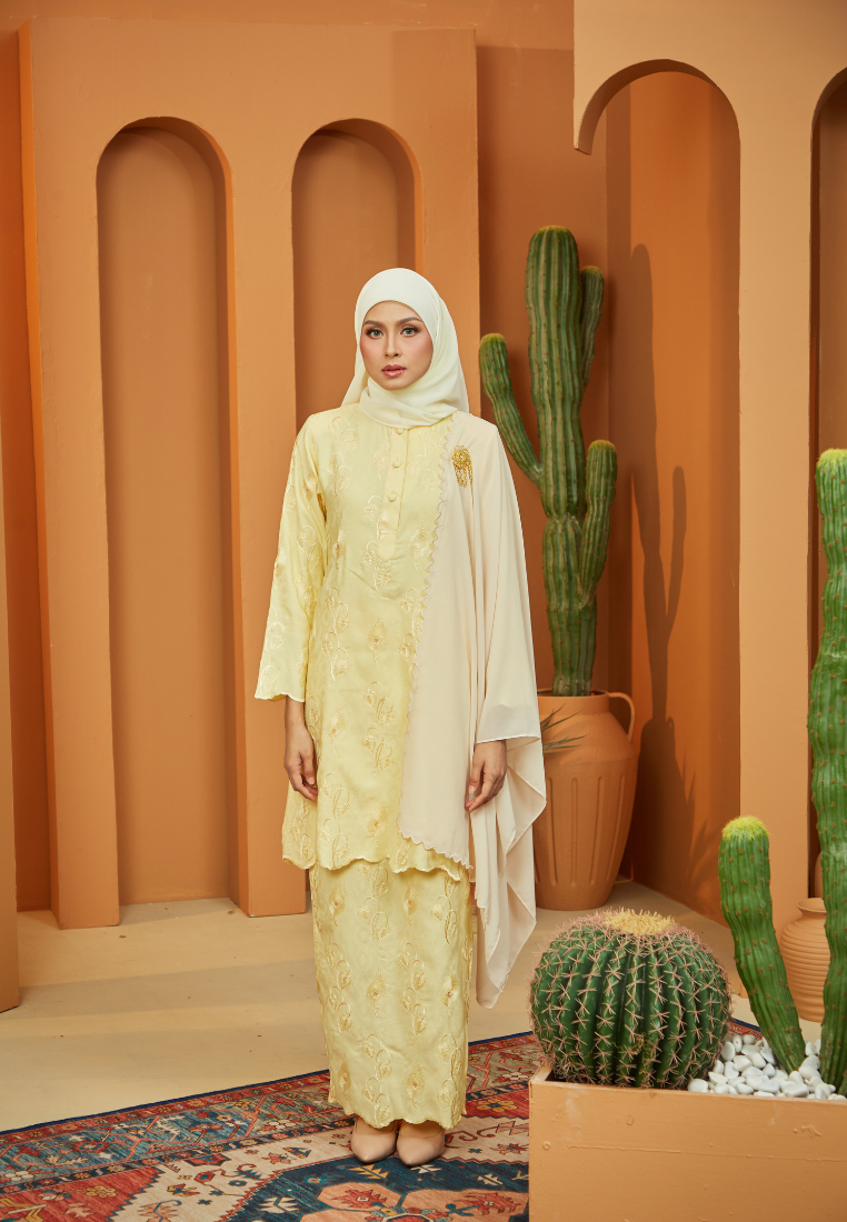 Kurung Rose | Olive Green