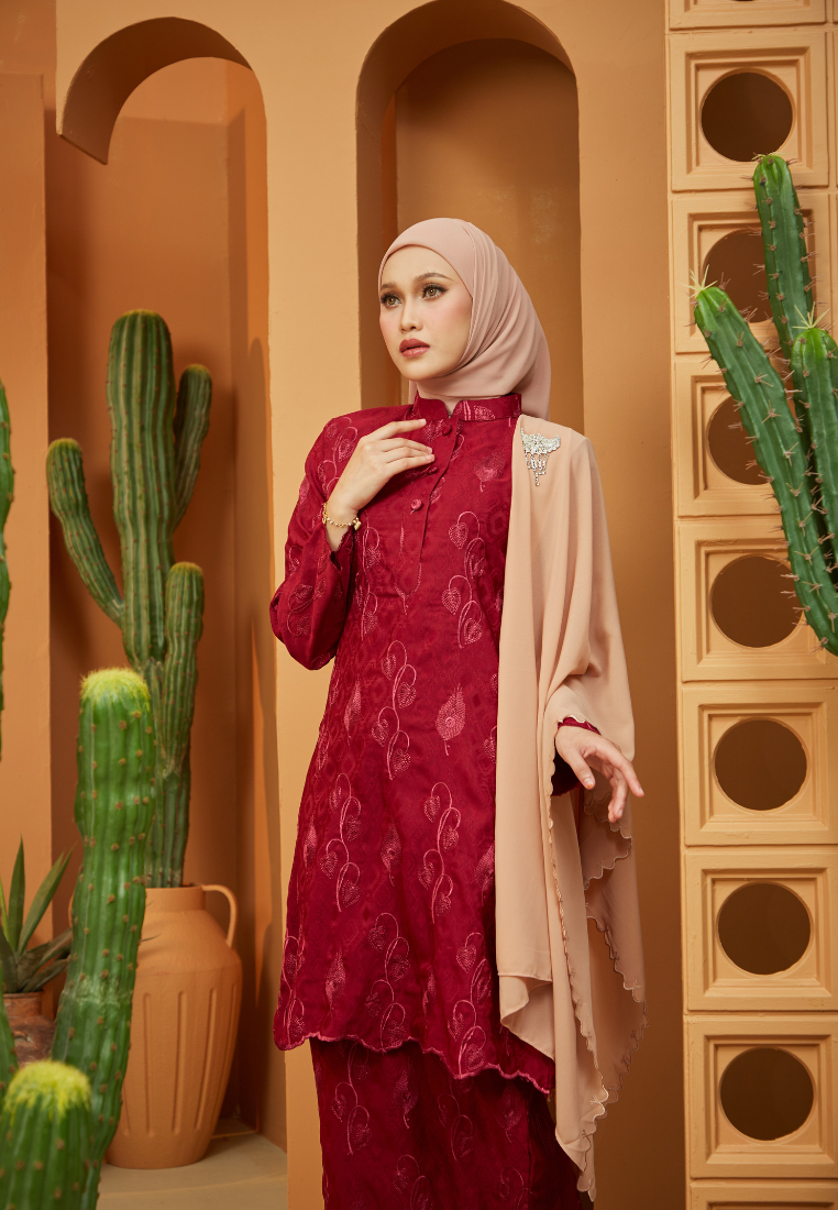 Kurung Rose | Olive Green