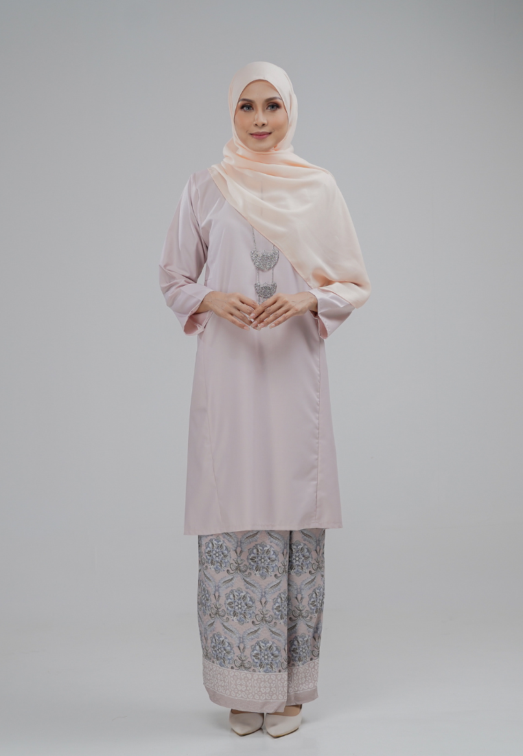 Dahlia Kurung Pahang - Light Pink