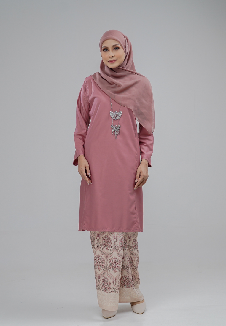 Dahlia Kurung Pahang - Dusty Pink