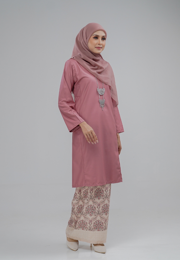 Dahlia Kurung Pahang - Dusty Pink