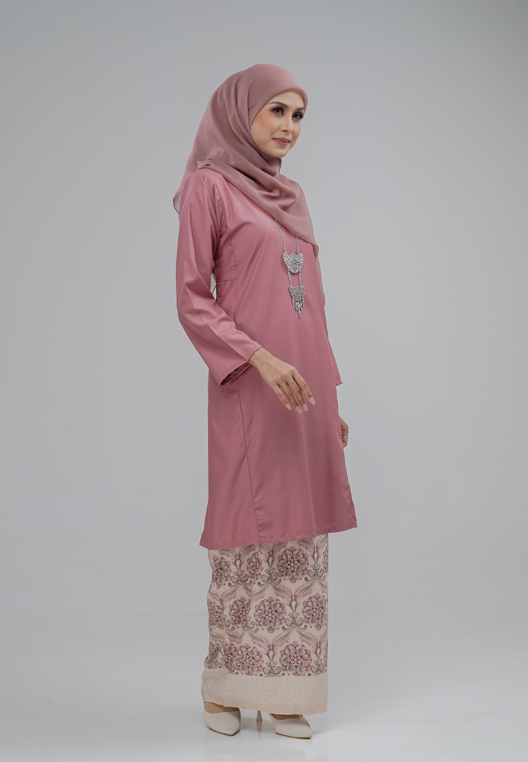 Dahlia Kurung Pahang - Dusty Pink