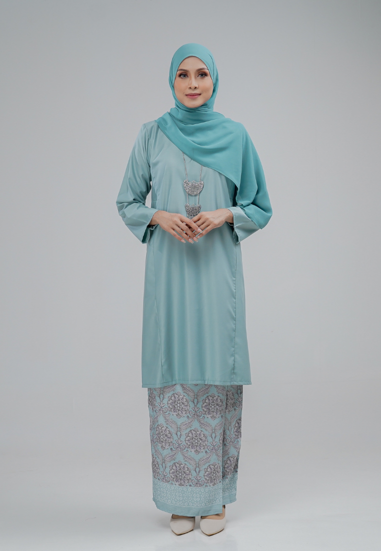 Dahlia Kurung Pahang - Blue Turqoise