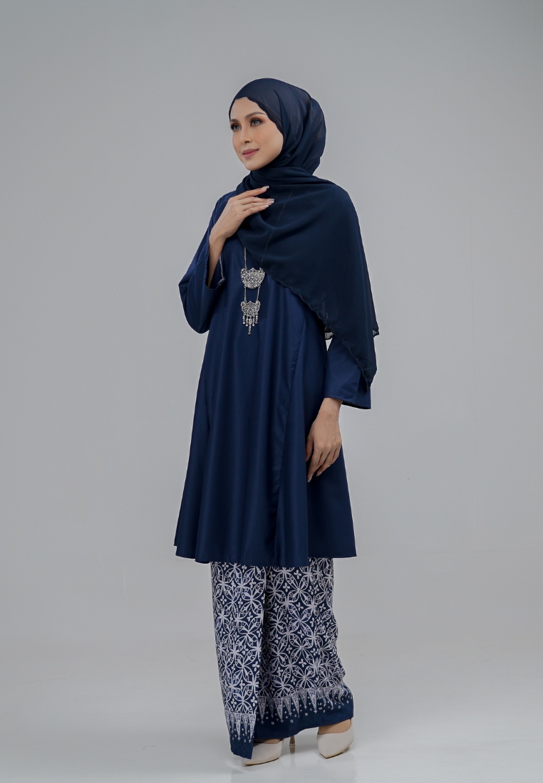 Dahlia Kurung Kembang - Dark Blue