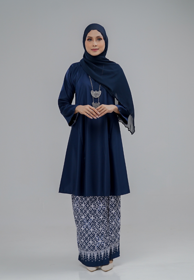 Dahlia Kurung Kembang - Dark Blue