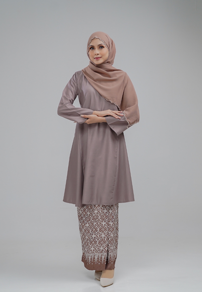 Dahlia Kurung Kembang - Coffee Brown