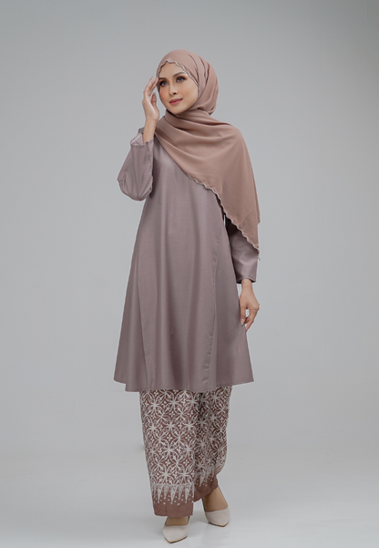 Dahlia Kurung Kembang - Coffee Brown