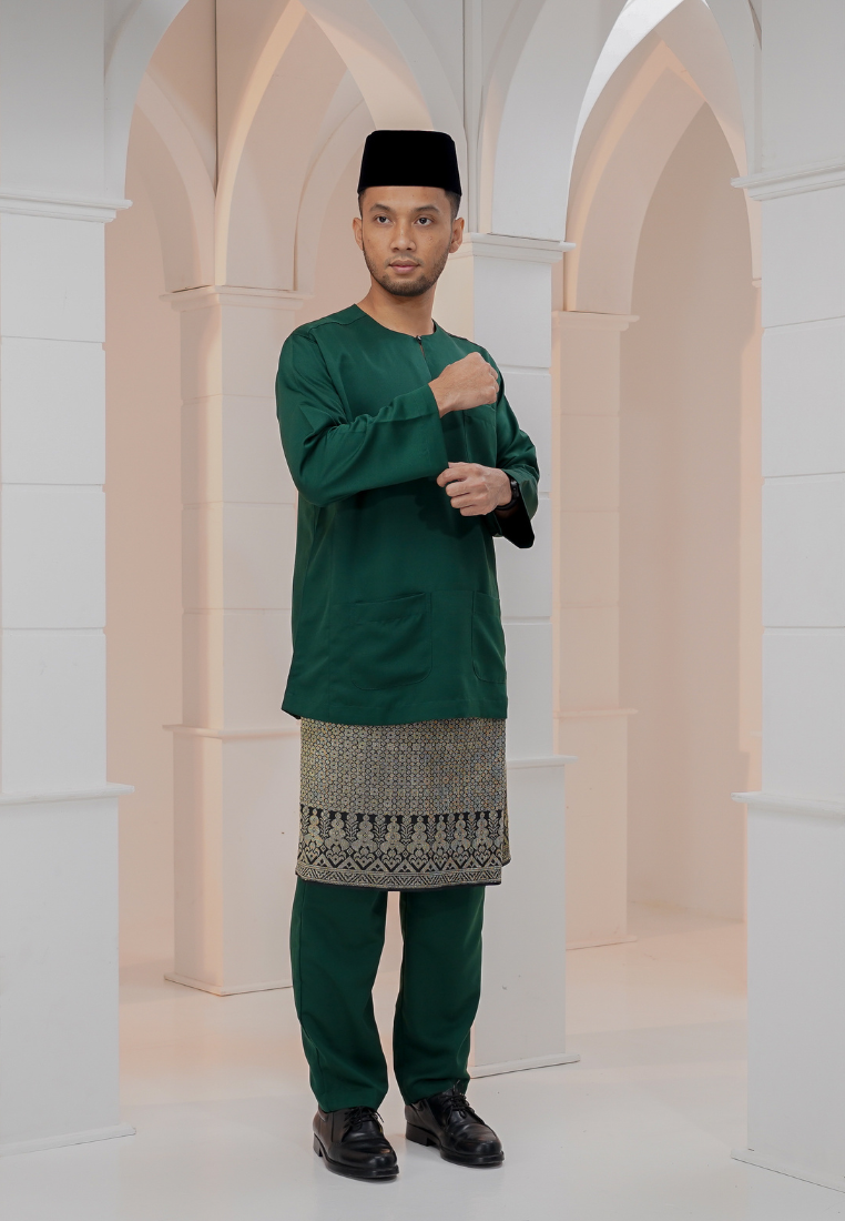 Baju Melayu Wan Derus - Emerald Green