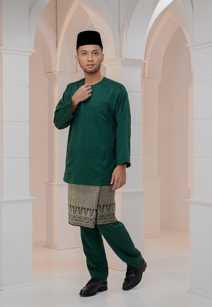 Baju Melayu Wan Derus - Dark Green