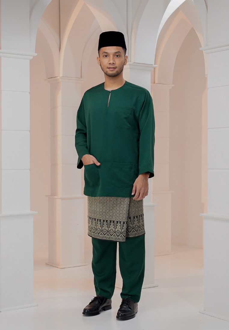 Baju Melayu Wan Derus - Dark Green