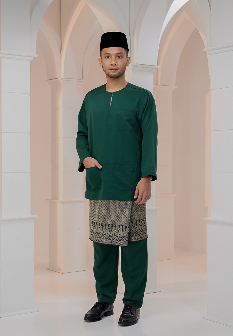 Baju Melayu Wan Derus - Emerald Green