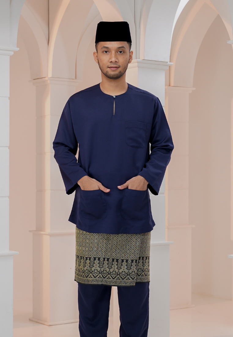 Baju Melayu Wan Derus - Dark Blue