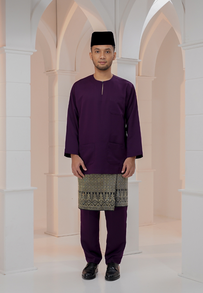 Baju Melayu Wan Derus - Purple