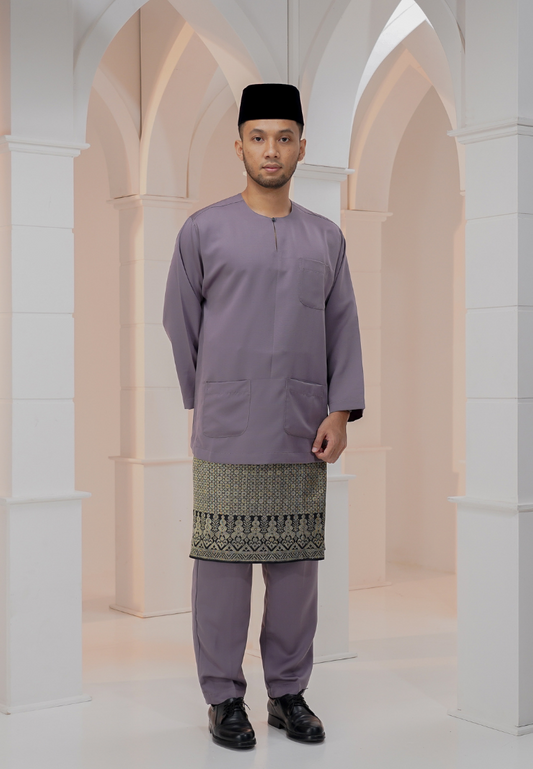 Baju Melayu Wan Derus - Dusty Purple