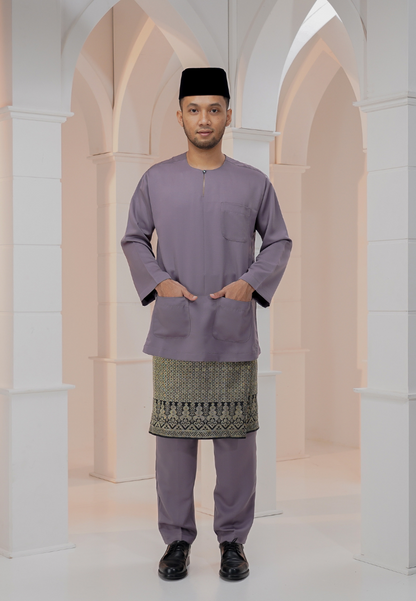 Baju Melayu Wan Derus - Dusty Purple