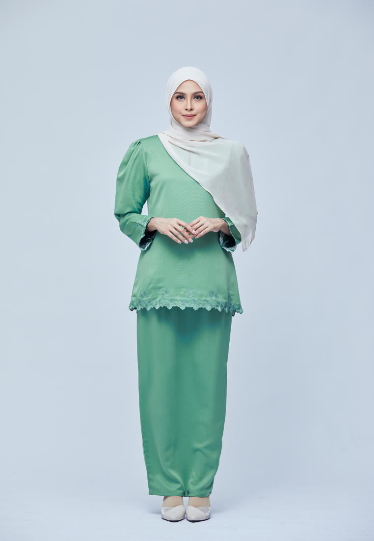 Nadiya Kurung Kedah | Sage Green