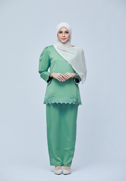 Nadiya Kurung Kedah | Mint Green