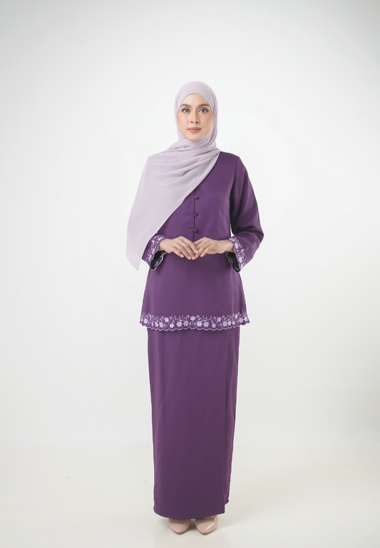 Melor Kurung Kedah | Dark Purple