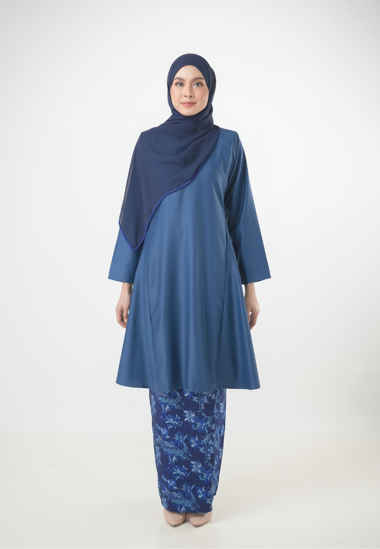 Camelia Kurung Kembang | Teal Blue