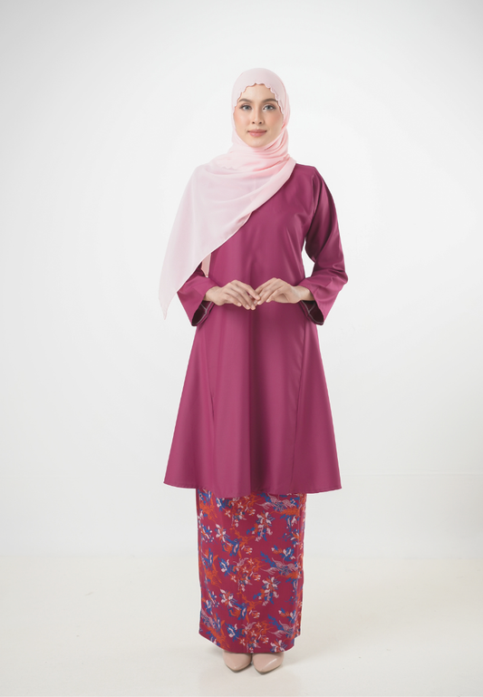 Camelia Kurung Kembang | Maroon