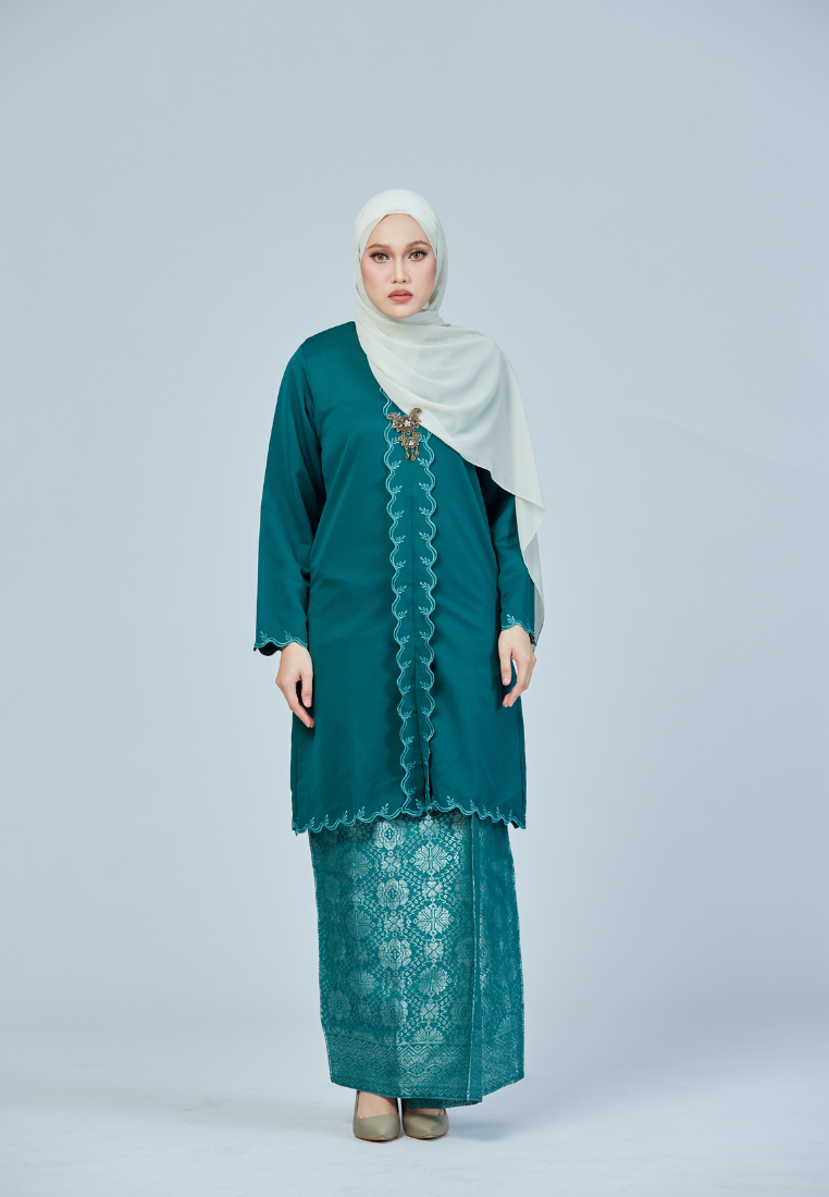 Kebaya Qadheeja | Teal Green