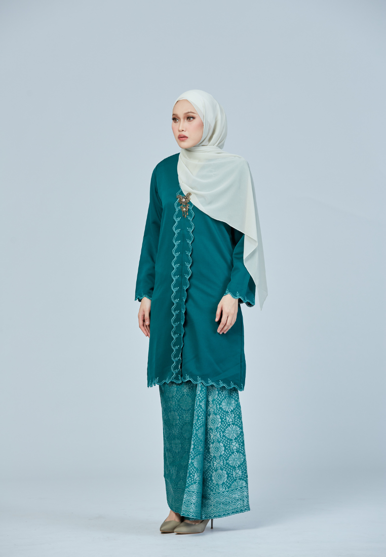 Kebaya Qadheeja | Teal Green