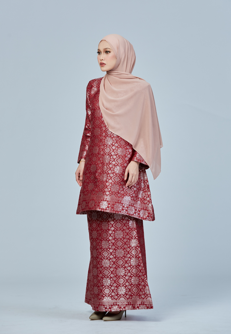 Kurung Songket Cenderawasih | Maroon