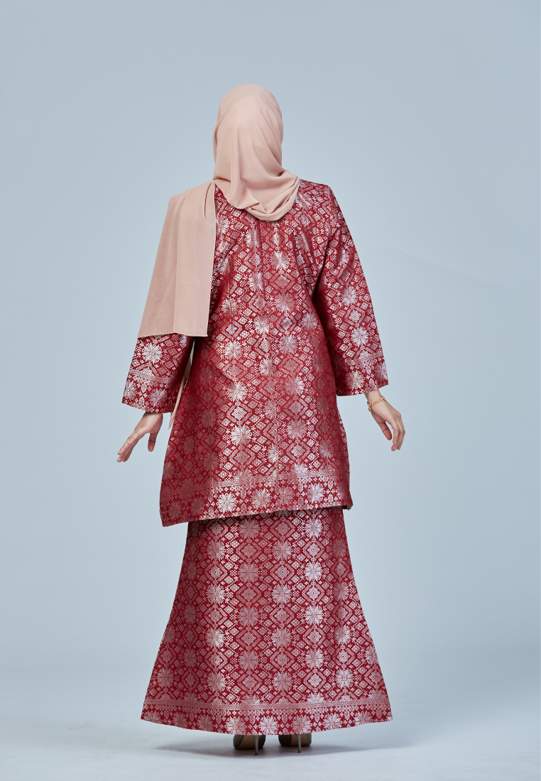 Kurung Songket Cenderawasih | Maroon