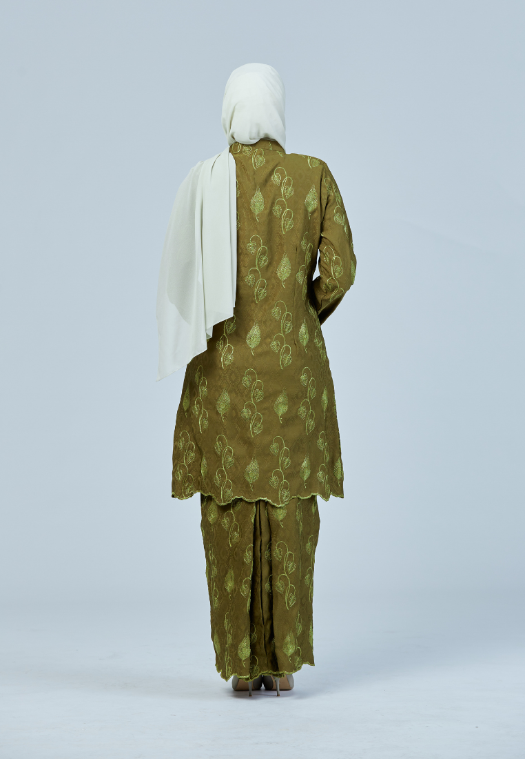 Kurung Rose | Olive Green
