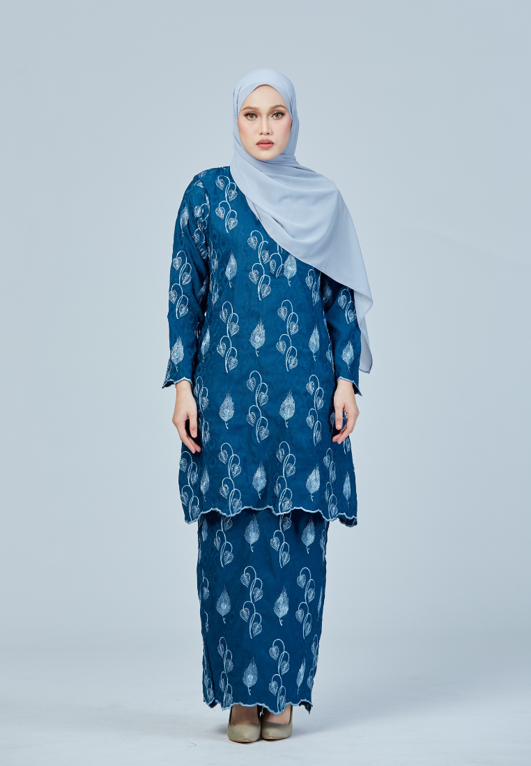 Kurung Rose | Teal Blue
