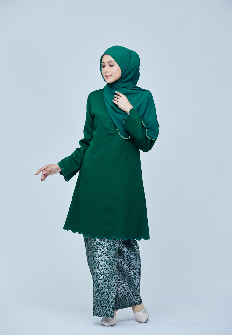 Sumayya Kurung Riau | Emerald Green