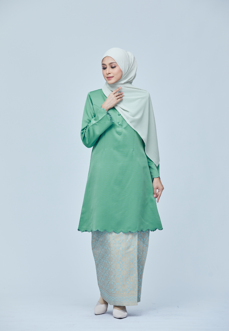 Sumayya Kurung Riau | Mint Green