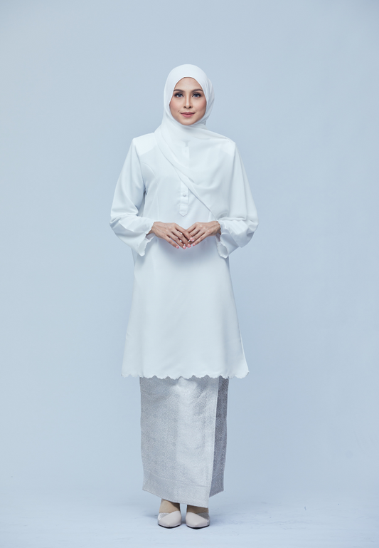 Sumayya Kurung Riau | White