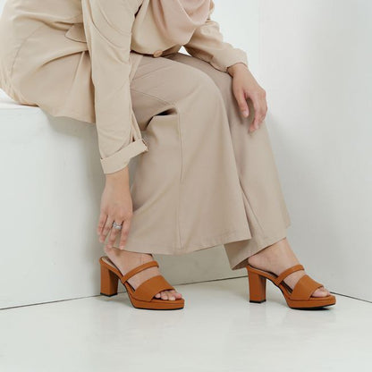 Bythesandzluxe X Sopan Warisan | Halle Block Heels in Brown