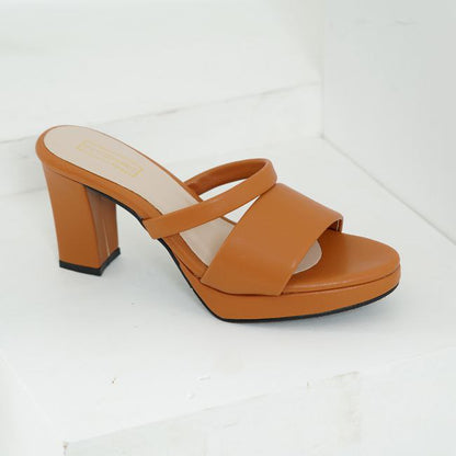 Bythesandzluxe X Sopan Warisan | Halle Block Heels in Brown