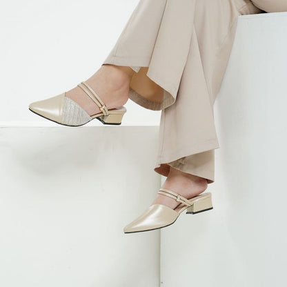 Bythesandzluxe X Sopan Warisan | Jane Midi Heels in Beige