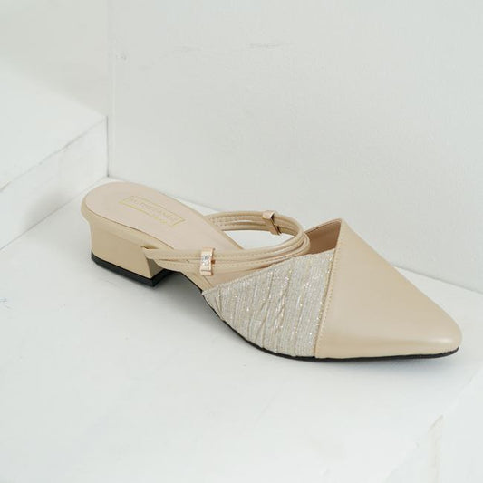 Bythesandzluxe X Sopan Warisan | Jane Midi Heels in Beige