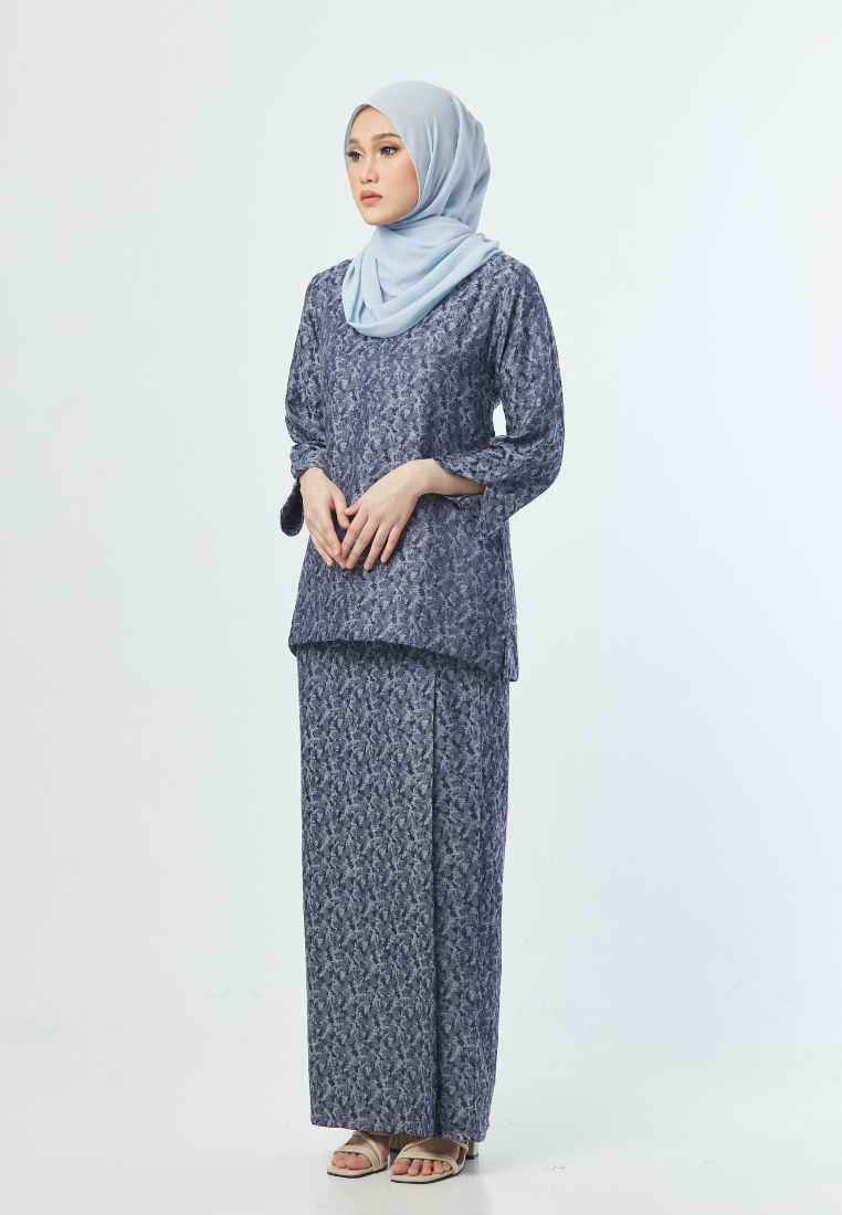 Khaleeda Kurung Kedah | Navy Blue