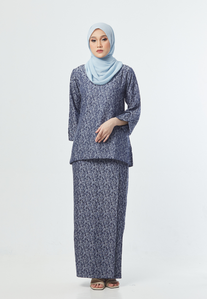 Khaleeda Kurung Kedah | Navy Blue