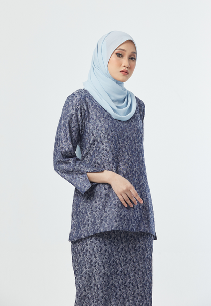 Khaleeda Kurung Kedah | Navy Blue