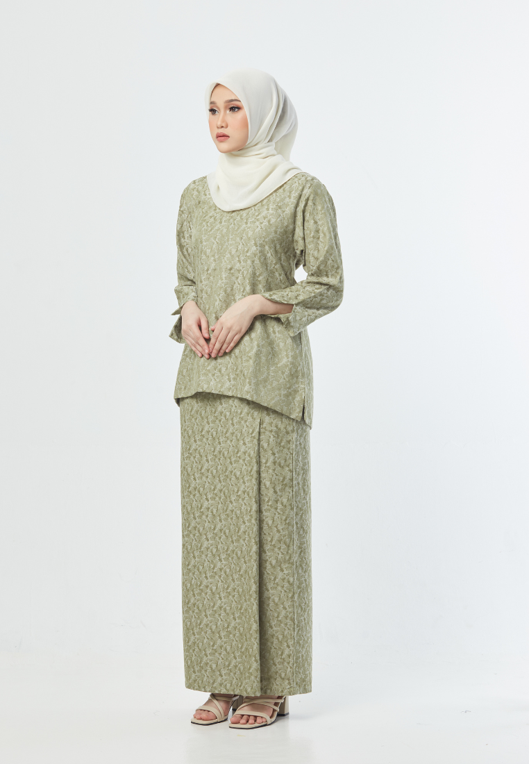 Khaleeda Kurung Kedah | Sage Green