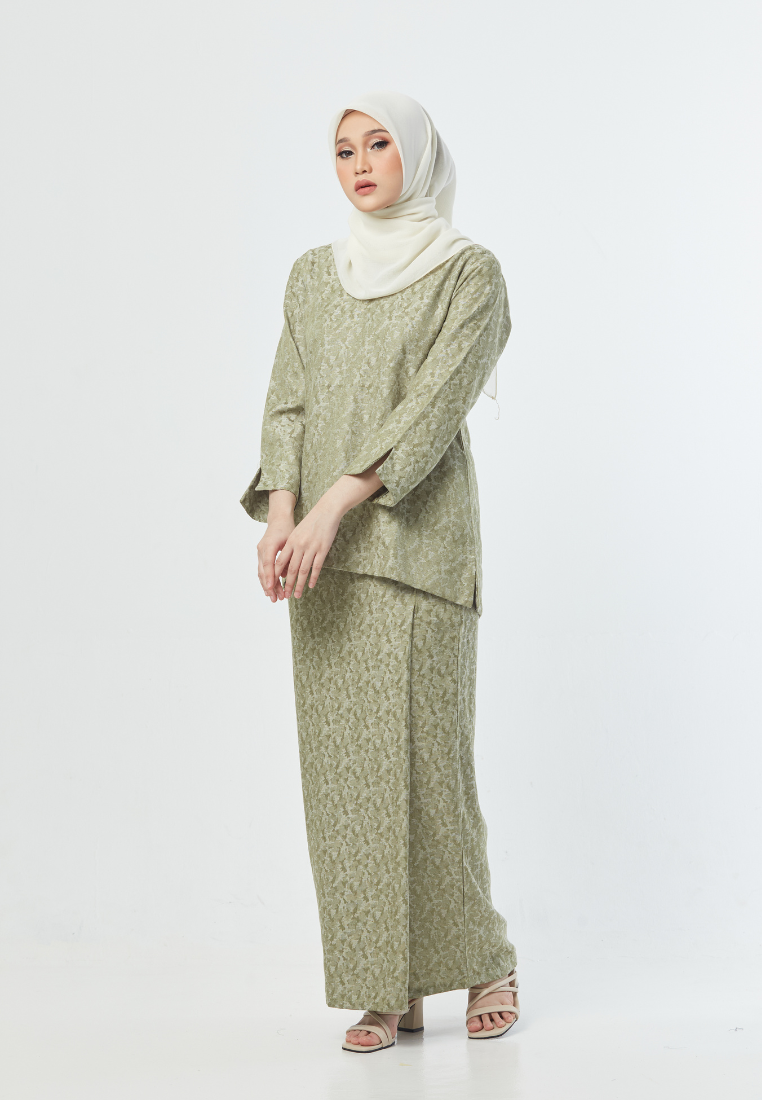 Khaleeda Kurung Kedah | Sage Green