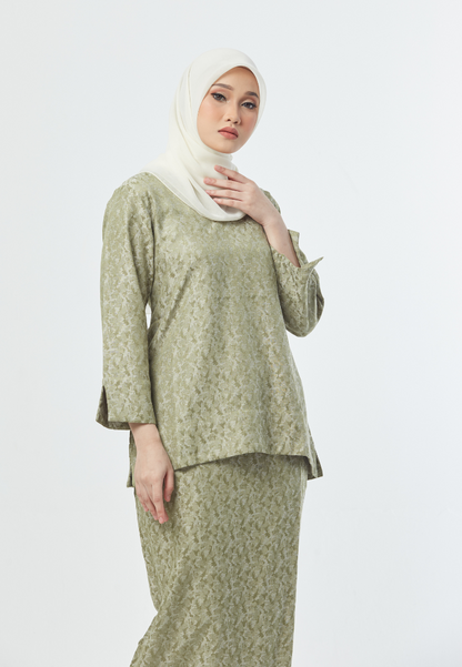 Khaleeda Kurung Kedah | Sage Green