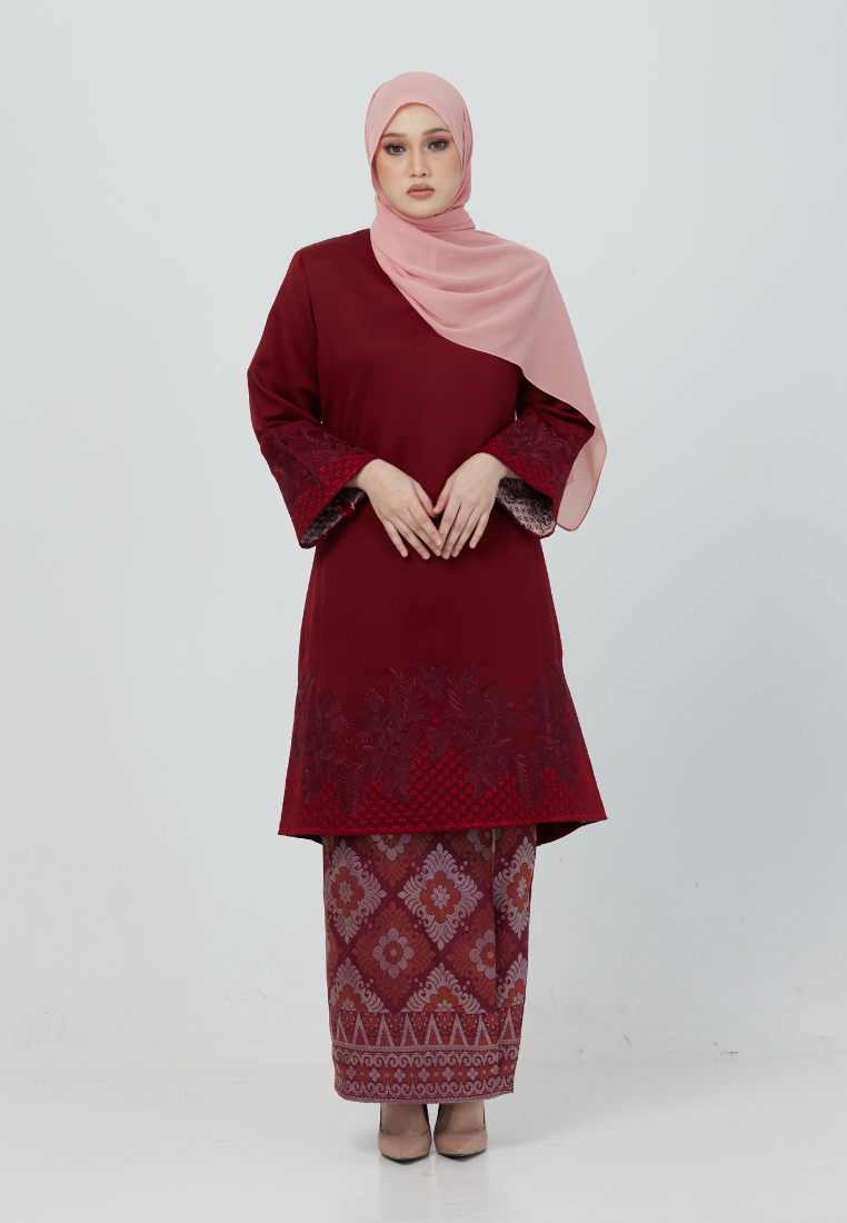 Kurung Gemersek | Maroon