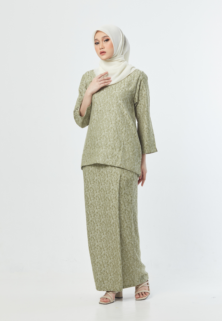 Khaleeda Kurung Kedah | Sage Green