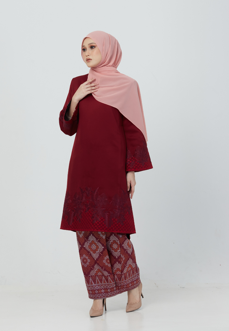 Kurung Gemersek | Maroon