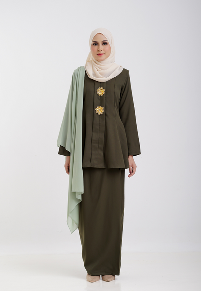 Kebaya Ratu - Army Green