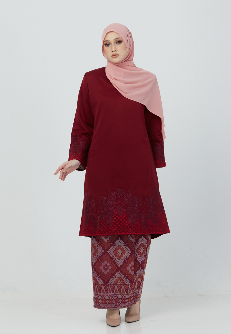 Kurung Gemersek | Maroon