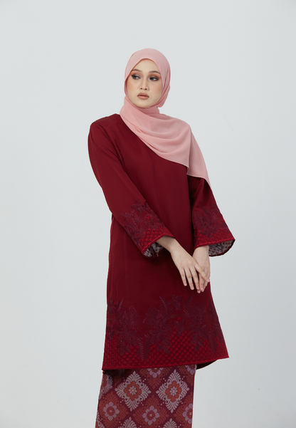 Kurung Gemersek | Maroon